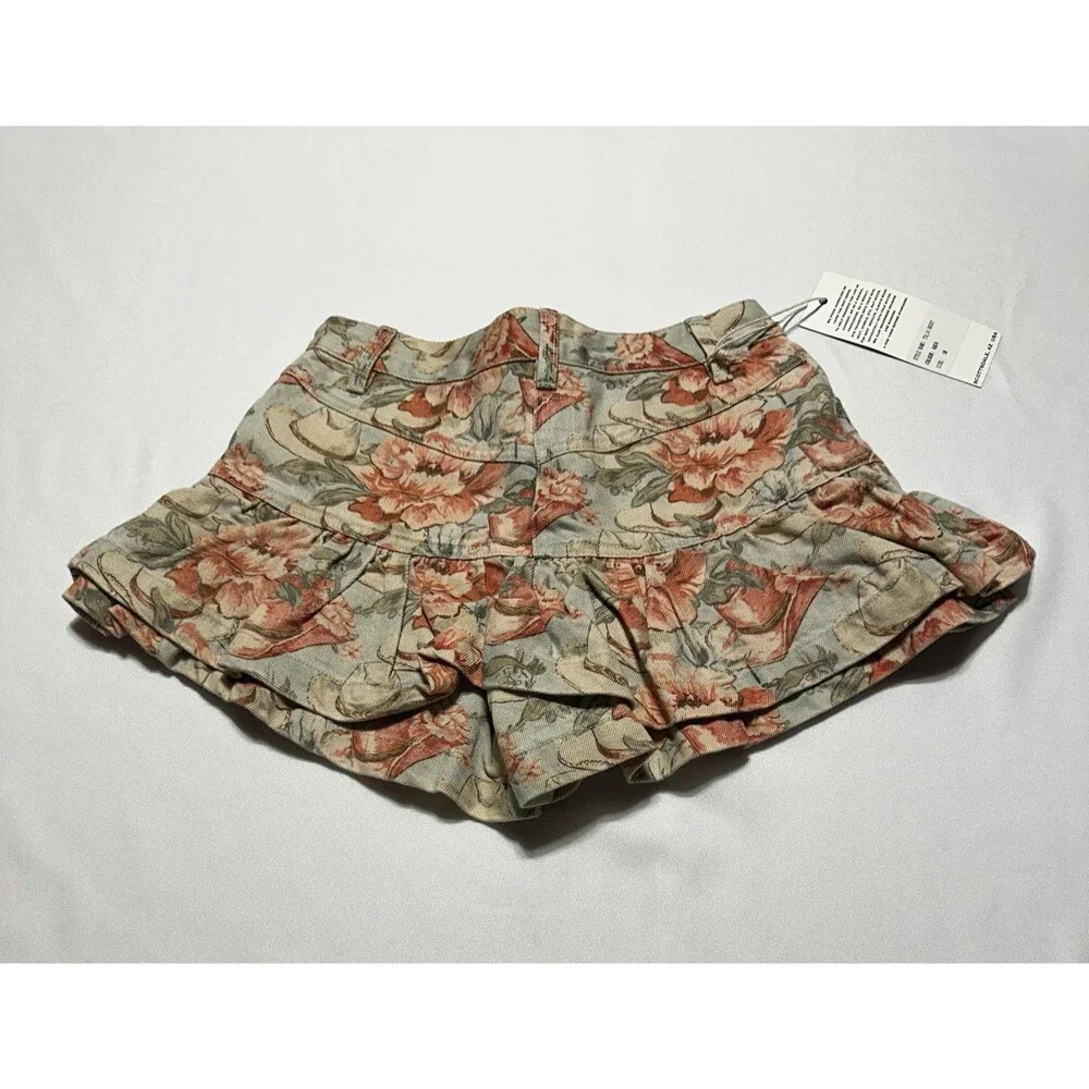 Kimes Ranch Tulia Skort Western Cowgirl Cowboy Hat Floral Horse Riding NWT New